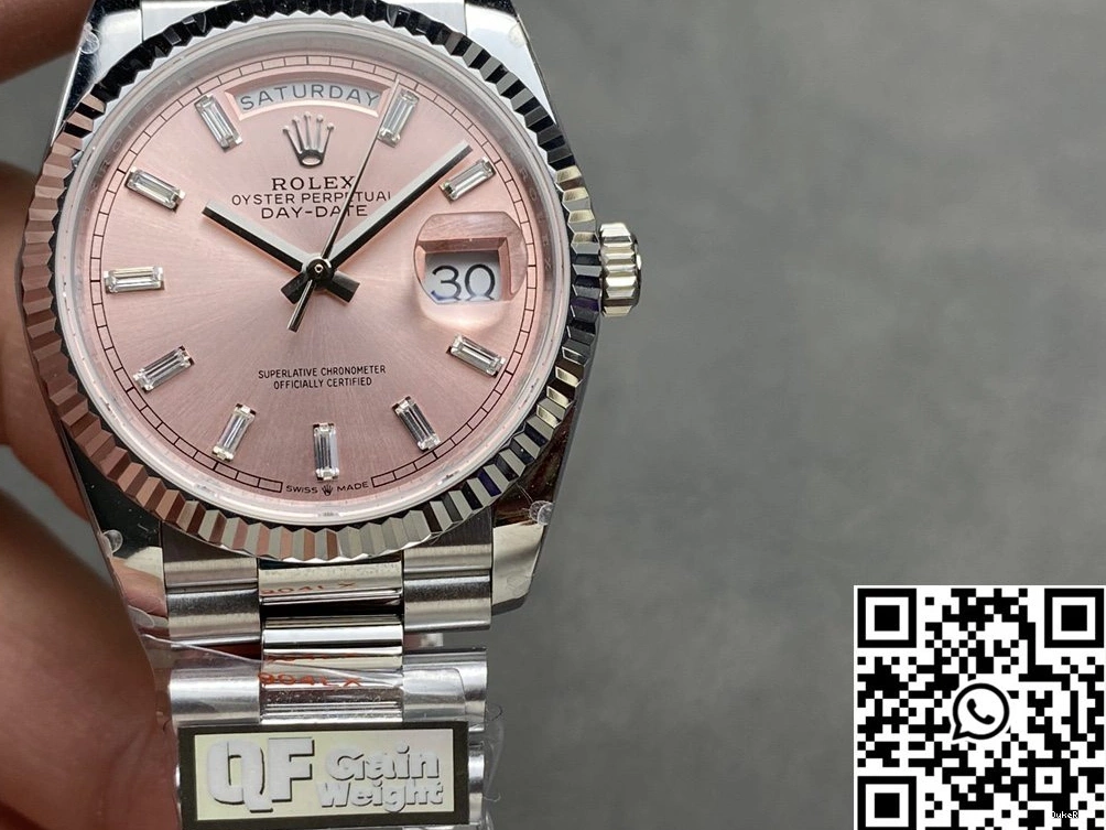 36mm Day QF Factory Steel Dial Tungsten v5 M128239-0071 Pink Date Rolex 0902